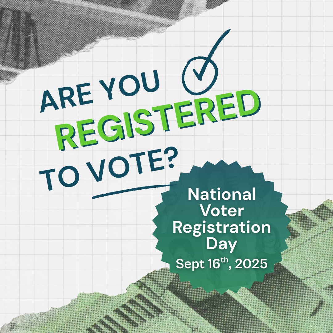 switchboardlive's tweet image. 🗳️ Mark your calendars!
September 16th is National Voter Registration Day ✅

Your voice matters, make sure you’re ready to be heard.
👉 Double-check your registration here: nationalvoterregistrationday.org

#NationalVoterRegistrationDay #GetRegistered #SwitchboardLive