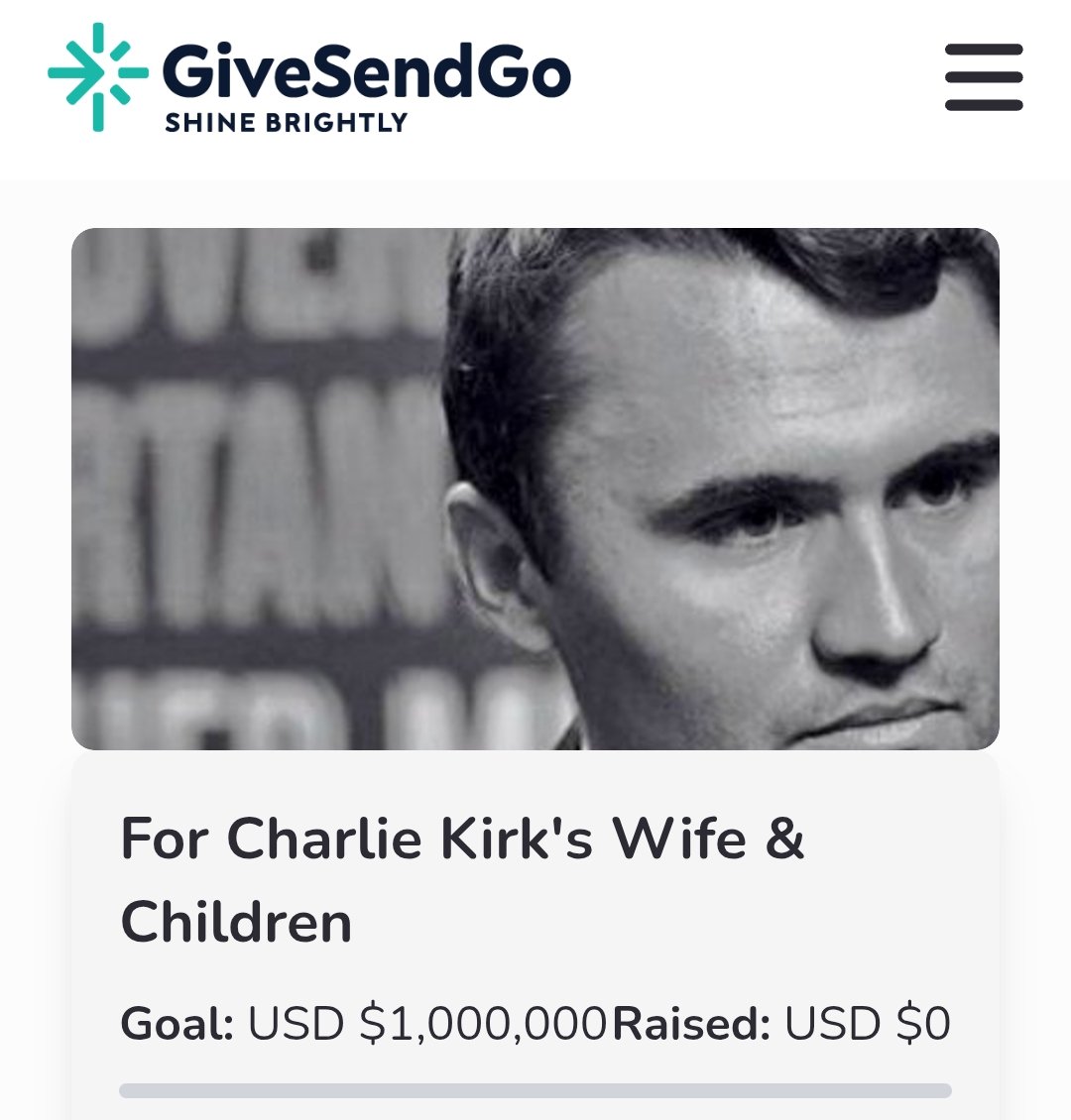 <a href="/Vote_ReformUK_/">Vote Reform</a> For Charlie's Family: givesendgo.com/CharlieKirk