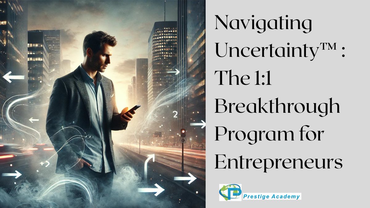 PrestigeCoachin's tweet image. How do you stay focused when your business pulls you in 10 directions? 

NU program blends PQ + CIQ + VUCA to keep you clear &amp;amp; resilient. 🔗 tinyurl.com/NU-VUCA

#SmallBusinessLeadership #EntrepreneurResilience #NavigatingUncertainty