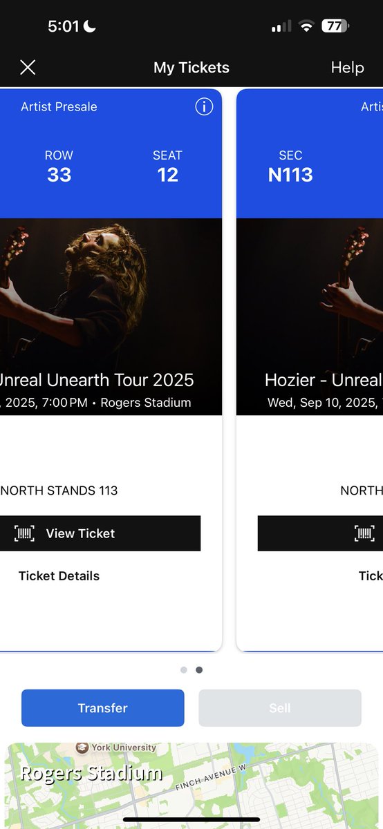 DarcyHartwig's tweet photo. SELLING 2 TICKETS FOR HOZIER FOR TONIGHTS SHOW!!! I AM SELLING THEM FOR MUCH LESS THAN I PAID.
@Hozier #hoziertoronto #toronto https://t.co/WZ7hKLwu2V