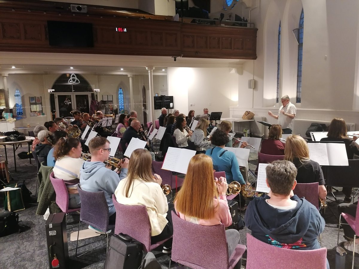It is 15 years this week since we formed The Midlothian Community Concert Band! Tonight's rehearsal obviously involved cake! Here's to the next 15 years and more! Slainte! 🥂