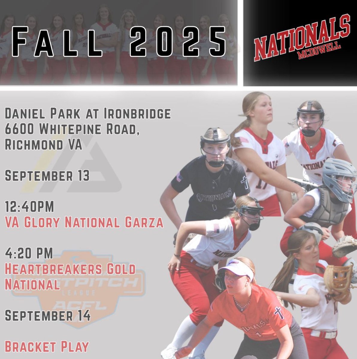 Schedule drop for the weekend⬇️
<a href="/nationals_bmac/">Nationals McDowell</a> <a href="/CatamountSB/">Western Carolina Softball</a> <a href="/Mads_Arm2Strong/">Maddie Armstrong</a> <a href="/Clift_coach/">Jim Clift</a> <a href="/UNCGSoftball/">UNCG Softball</a> <a href="/SoftballSwu/">SWU Softball</a> <a href="/dees_44/">Clay Ardeeser</a>