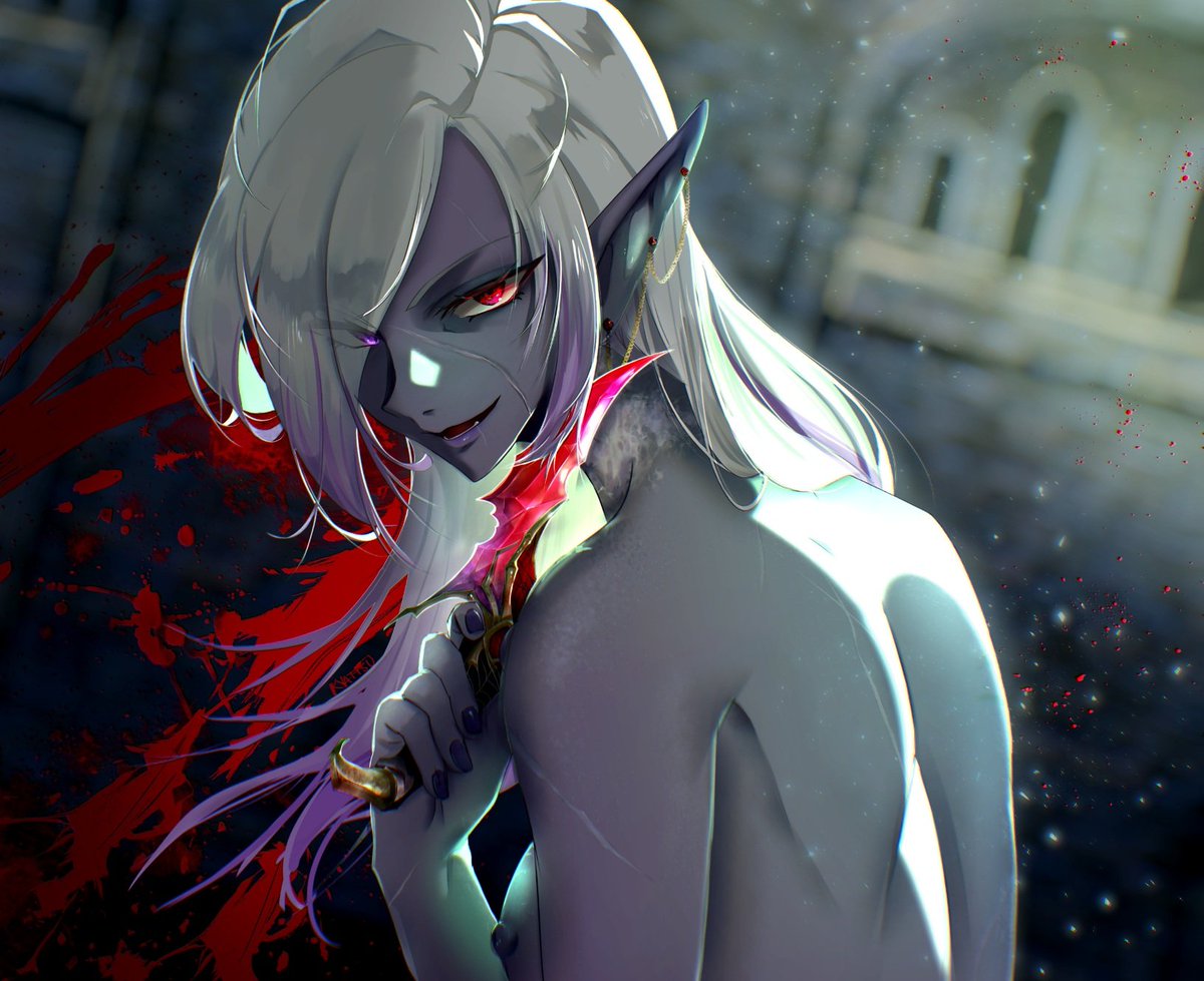 Been obsessively playing BG3 lately and am hella gay for my murderwife Minthara so I was compelled to draw my edgy Durge drow gal, Sinda'ra Auvry'rahel, with whom I ship her.  She is very sane.
#bg3 #durge #drow #tav #mintharapleasefuckmeok