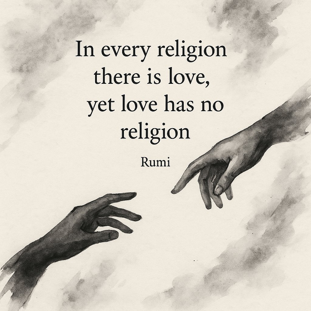 Know Thyself (@knowthyselfspir) on Twitter photo "Em toda religião há amor, mas o amor não tem religião." - Rumi "Em toda religião há amor, mas o amor não tem religião." - Rumi