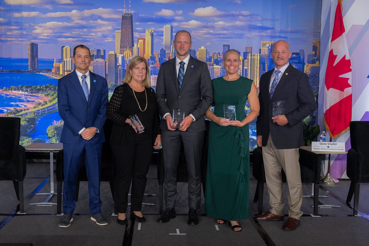 <a href="/ALPAPresident/">Capt. Jason Ambrosi</a> presents ALPA's Presential Citation Awards to four pilots this year, honoring their major contributions to air safety, security and pilot assistance. ⤵️ #ALPAASF