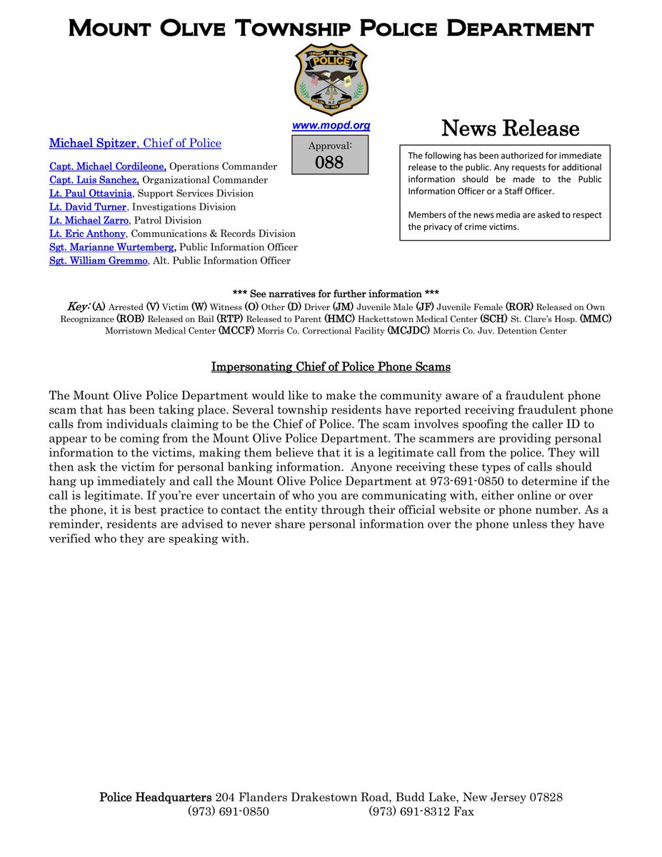 Mount Olive Police tweet media