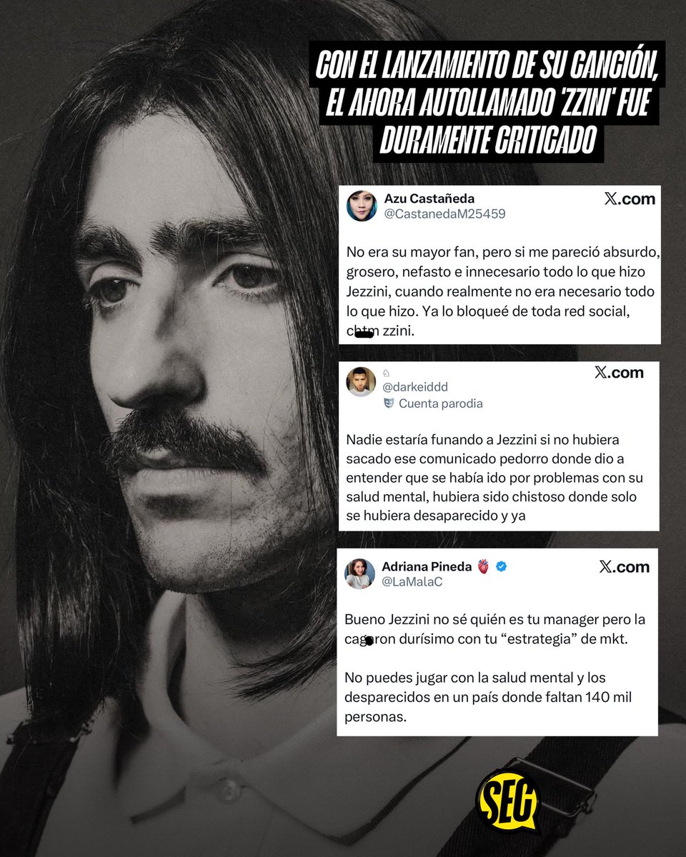 sacaelchisme's tweet photo. MALA ESTRATEGIA LA DE #JEZZINI
El influencer reapareció como cantante después de meses de ‘supuestamente’ estar internado por problemas mentales ¿tú crees que haya sido real?
#zzini #vla #jezzinidesaparecido https://t.co/cz0RPuT4R0