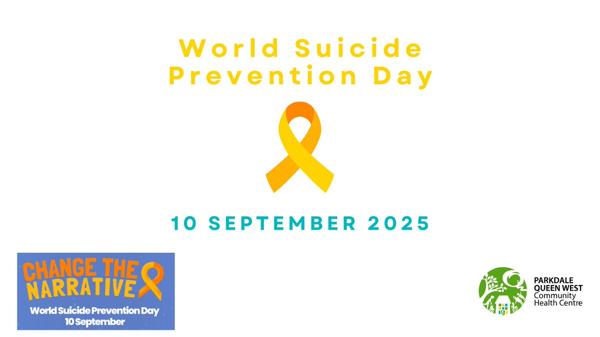 By raising awareness, reducing the stigma &amp; encouraging action we can help to reduce the instances of suicide around the world. #WSPD2025
Suicide Crisis Helpline: 988
Talk Suicide Canada (24/7): 1-833-456-4566
 Distress Centres of Greater Toronto: 416-408-4357
#PQWCHC