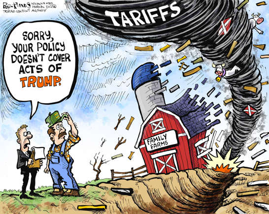 namwella1961's tweet photo. Politico: Trump’s trade war with China is hitting farmers hard by driving down the price of soybeans and corn, while tariffs are driving up the cost of farm equipment &amp; fertilizer.

Hey farmers, elect a rapist, expect to get fucked! 
#TrumpIsUnfitForOffice #FAFO #FarmersFAFO https://t.co/n6uIkLNUgQ