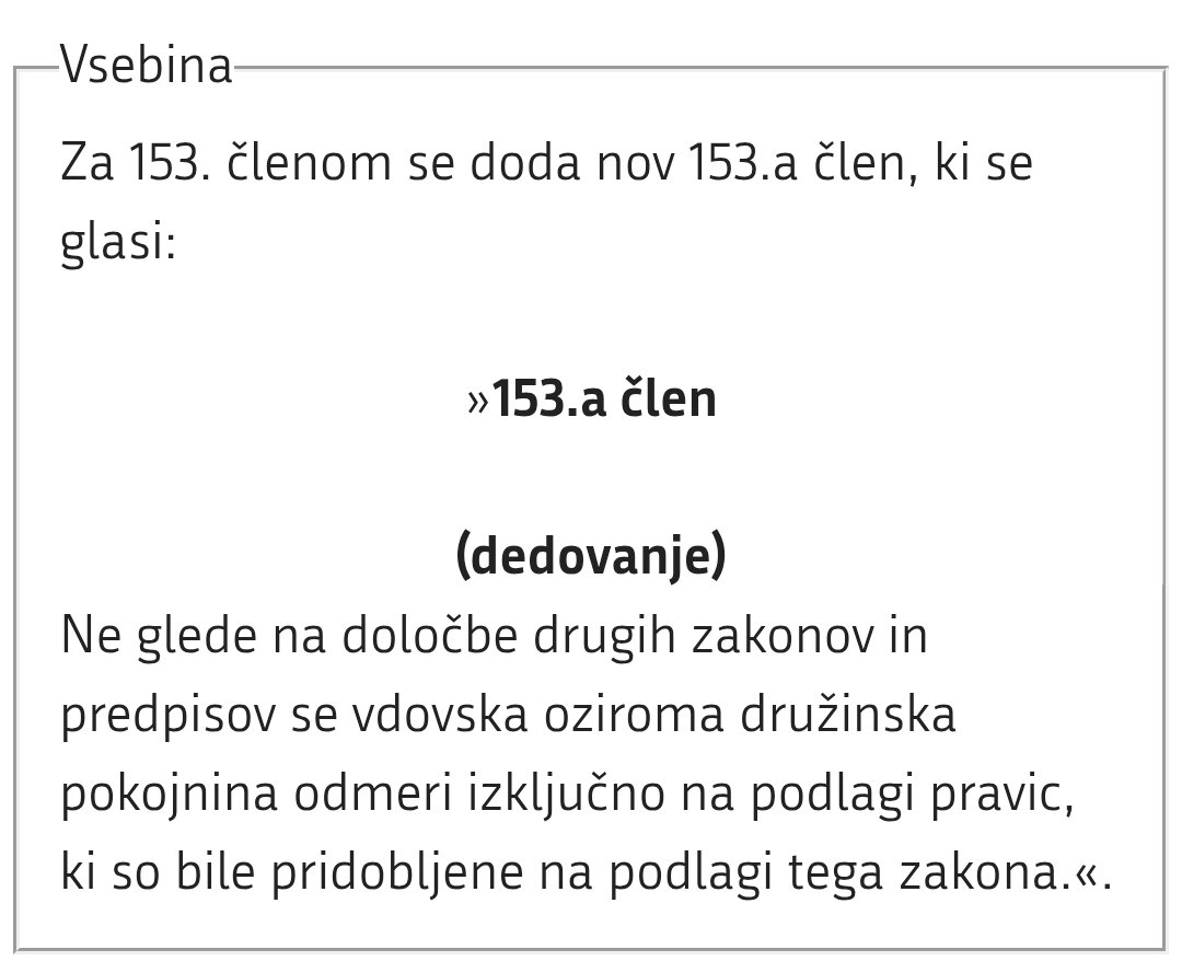 Na Odboru za delo pri sprejemanju novega pokojninskega zakona sprejet amandma <a href="/PS_SDS/">Poslanska skupina SDS</a>, da se pri pokojninah odpravijo neupravičena dedovanja. 💪