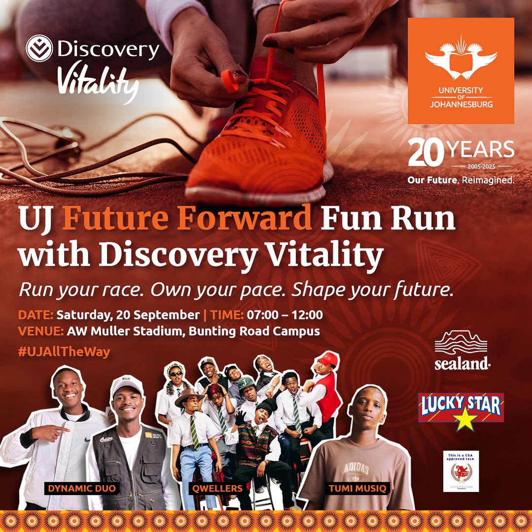 𝐔𝐉 𝐅𝐮𝐭𝐮𝐫𝐞 𝐅𝐨𝐫𝐰𝐚𝐫𝐝 𝐅𝐮𝐧 𝐑𝐮𝐧 𝐰𝐢𝐭𝐡 𝐃𝐢𝐬𝐜𝐨𝐯𝐞𝐫𝐲 𝐕𝐢𝐭𝐚𝐥𝐢𝐭𝐲 - 𝟐𝟎 𝐒𝐞𝐩𝐭. ‘𝟐𝟓

What’s a Fun Run without a bit of fun? 
Let’s heat things up a bit on the decks!

Entertainment? Proud partnership with…

👇🏼👇🏼