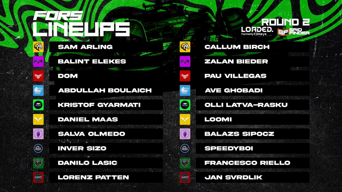 Formula Online Racing (@f0r_racing) on Twitter photo Lineups are locked in for tonight's Spanish GP ๐ช๐ธ
Watch the action live on our twitch at 7pm BST. Lineups are locked in for tonight's Spanish GP ๐ช๐ธ
Watch the action live on our twitch at 7pm BST.