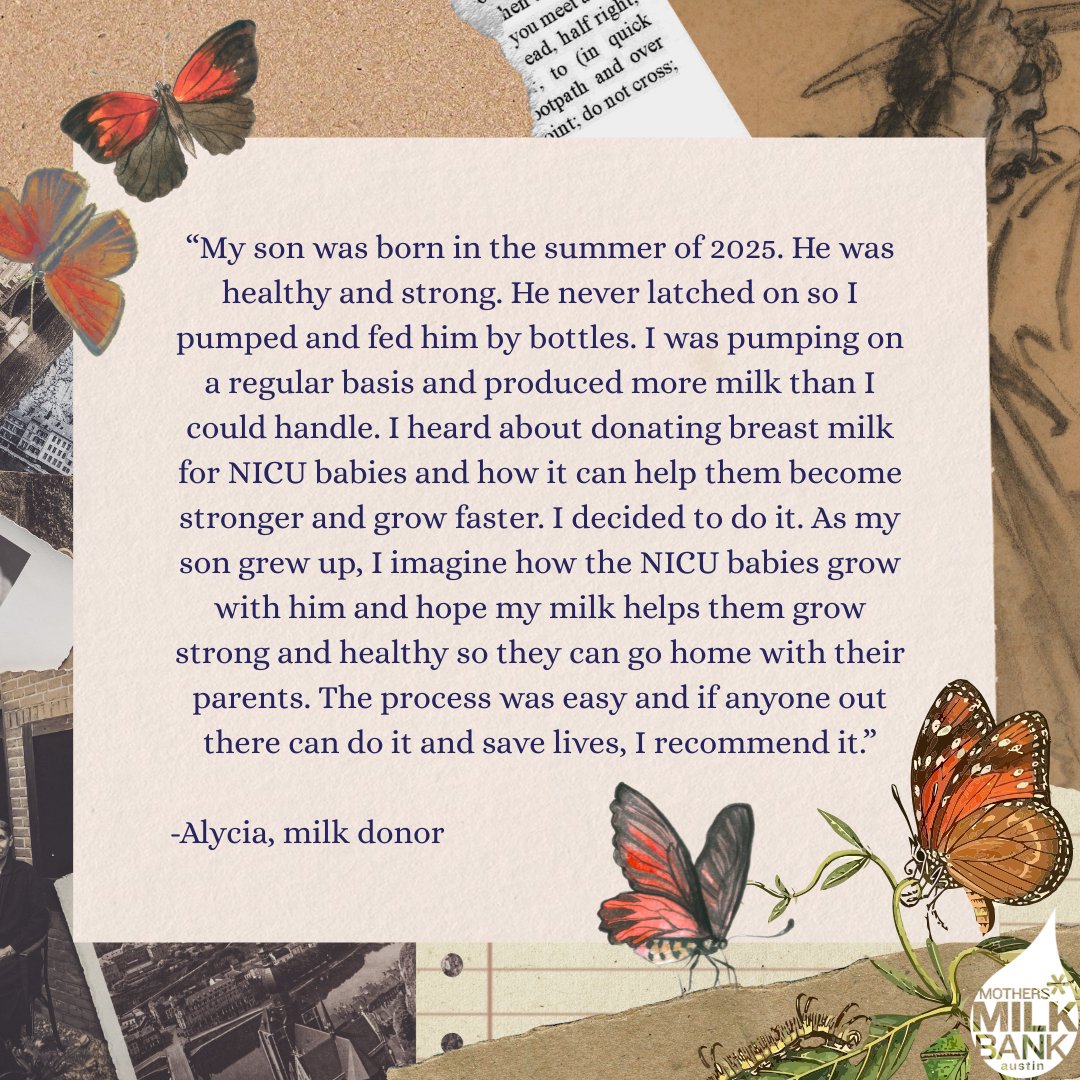 Send us your testimony and tell us, why do you give? We want to share it with the world to bring awareness to donor human milk! Send your story to @austinmilkbank

#austinmilkbank #howtosavetinybabieslives #humanmilksaveslives #FallFeels #SeptemberStarts #FallBegins