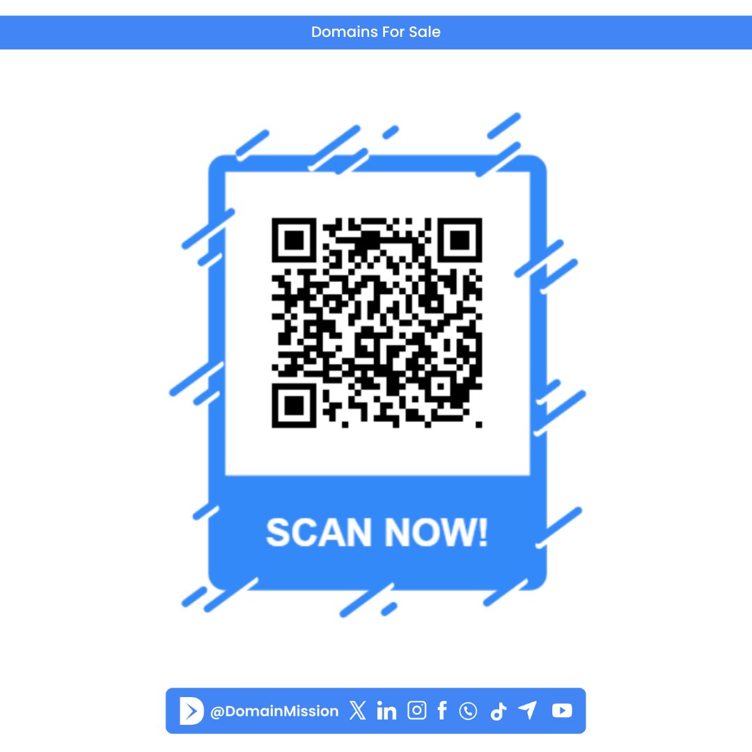 Scan to View Domains You Can Buy and Flip!

#Domain
#Domains
#Domaining
#DomainSale 
#DigitalAssets
#DomainName 
#DomainNames
#DomainMarket 
#DomainForSale
#DomainFlipping
#DomainInvestor
#DomainInvesting 
#PremiumDomains
#BrandableDomains