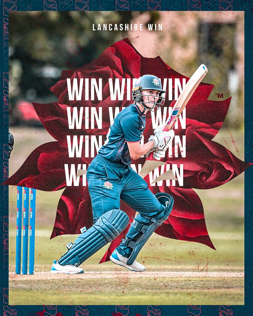 LANCASHIRE WIN BY FIVE WICKETS (DLS)! 😍😍😍

What a chase from Lancashire as we fightback following the rain delay to win with five balls to spare, including 75 from Gaby Lewis and 47 from Seren Smale!

🌹 #RedRoseTogether