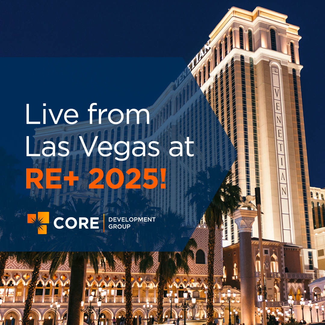 Live from Las Vegas at RE+ 2025! The clean energy industry has taken over The Venetian—great to see so many innovators and partners in one place. Excited to connect and accelerate solar, storage &amp; energy infrastructure projects nationwide. 
#CoreDevelopmentGroup #CleanEnergy