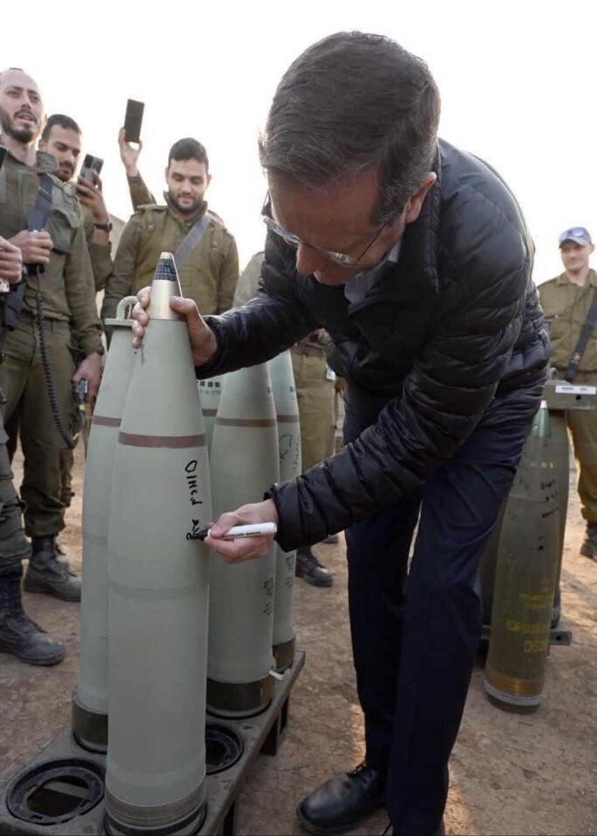 Keir Starmer is meeting Israeli president Isaac Herzog, who signed bombs dropped on Gaza.
