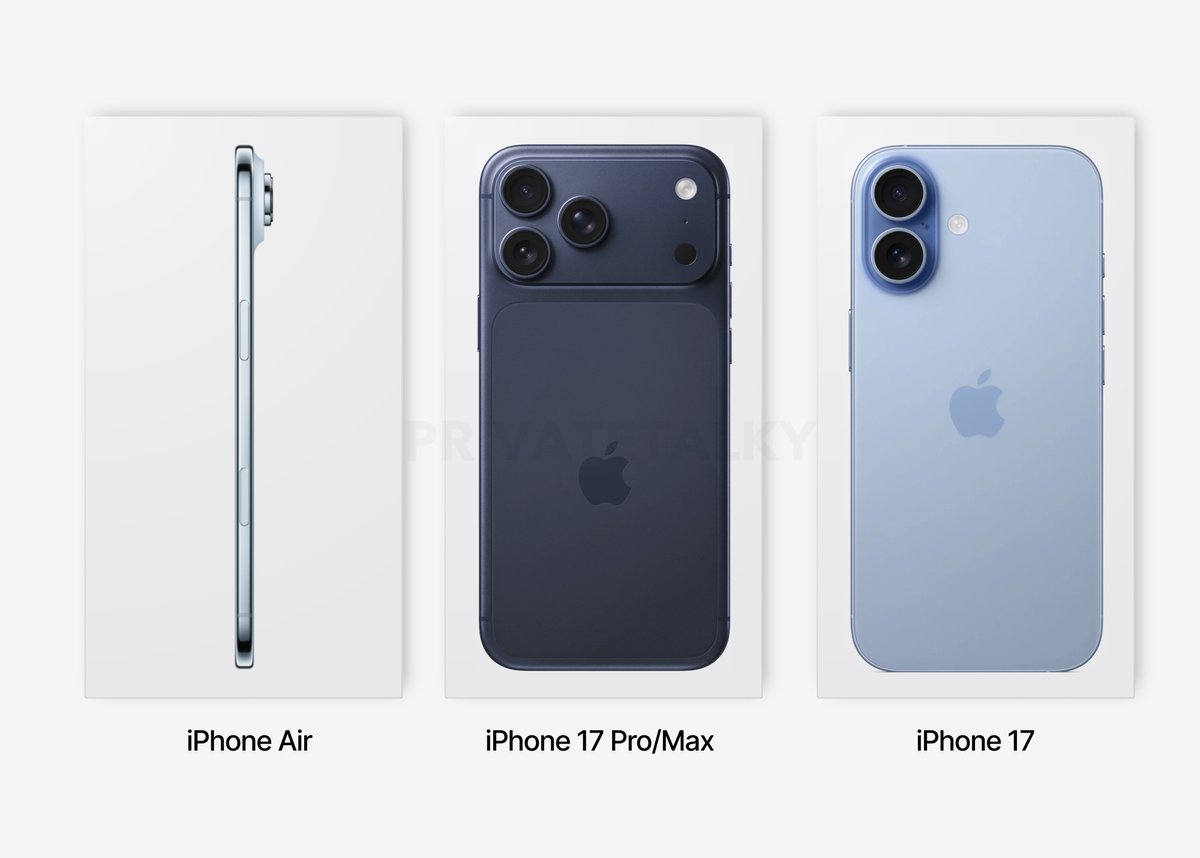 New iPhone Air and iPhone 17 series packaging this year.