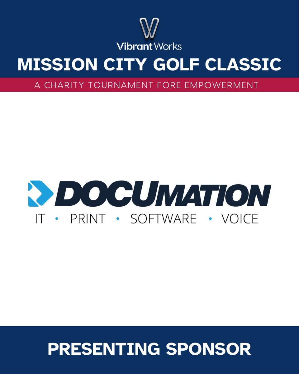 Thank you to our friends at <a href="/Documation_CO/">mation</a> for being the Presenting Sponsor of the Mission City Golf Classic. ⛳ Your support helps us empower individuals with vision loss.

#VibrantWorks #MissionCityGolfClassic #GolfTournament  empower.vibrantworks.org/golf2025?utm_c…