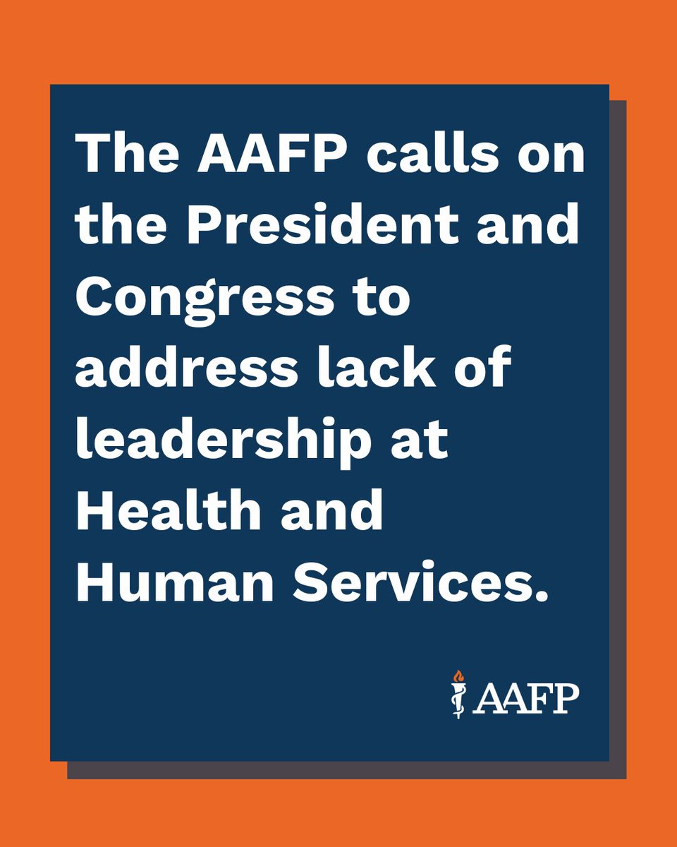 America’s health depends on swift and decisive action. We stand with the AAFP to call on the President to re-evaluate Secretary Kennedy’s ability to serve and on Congress to consider all options available to them to address the leadership void at HHS.