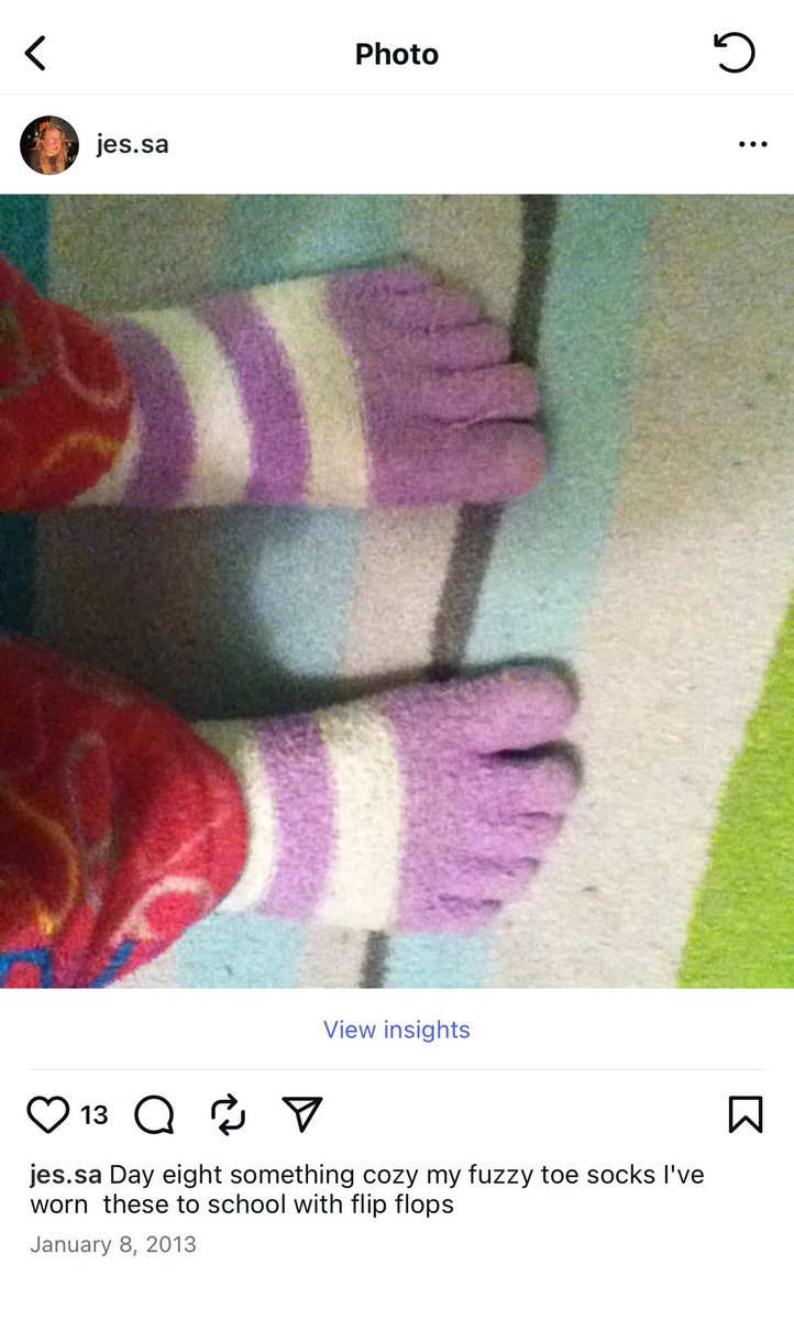 someone just liked this photo on my instagram from 12 years ago… this was the only one they liked 😭