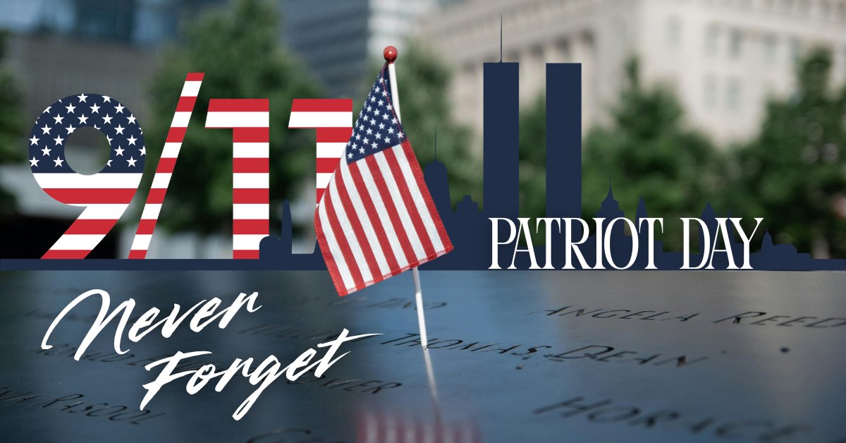 Today we honor the lives lost and the heroes of September 11, 2001. May we never forget their sacrifice and always strive to stand united as a nation. #PatriotDay