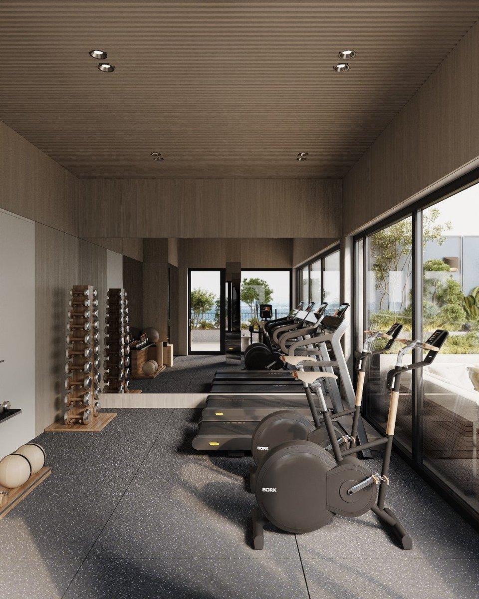 CSTERNDesign1's tweet photo. A fitness room where function meets style
Warm wood tones, clean lines, and a calm palette create a space that inspires both movement and balance. Panoramic windows open the view, turning every workout into an experience.

#interiordesign #gymdesign #fitnessinterior #moderndesign #luxuryinteriors #interiorarchitecture #minimalistdesign #wellnessinterior #spatialdesign #designinspiration #modernliving #fitnessroom #architecturelovers