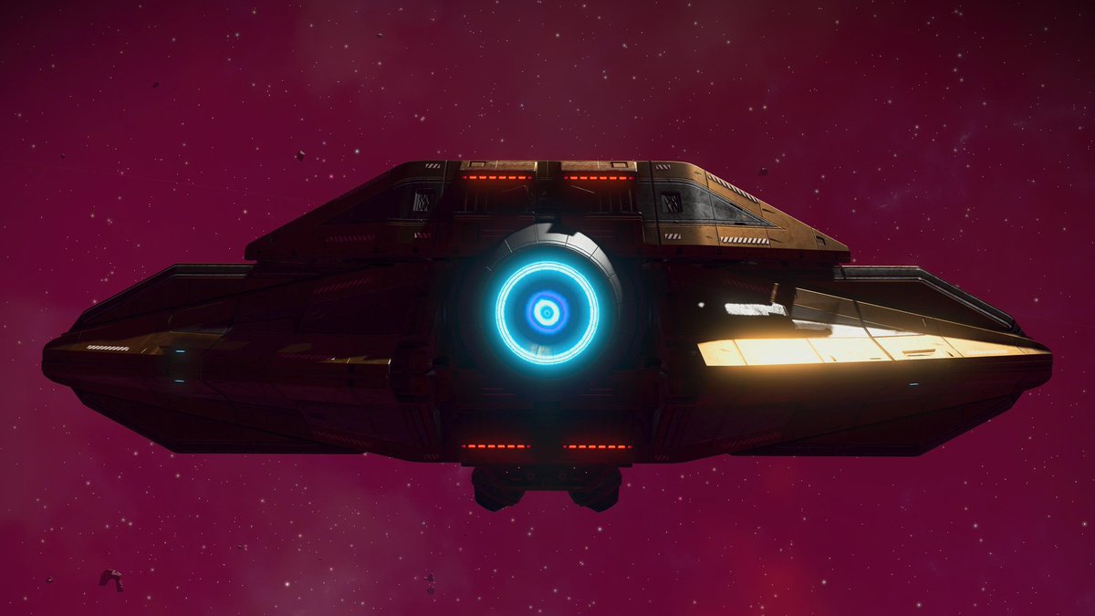 VisceroxN's tweet photo. My new Corvette, made for one single person ! 

That minimalist style is in my opinion, mindblowing !

#NoMansSkyVoyagers https://t.co/rSNqNmEGA6