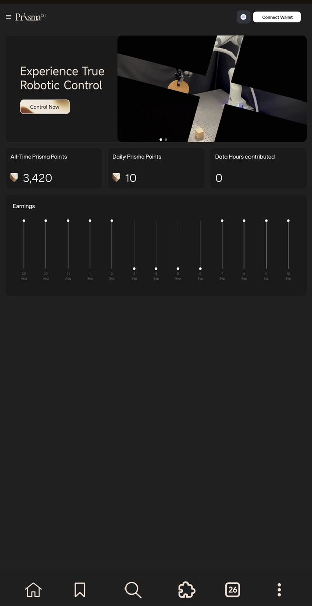 Makio_chen's tweet image. 🌌 Prismax: Master Robotic Control! 🚀
Hey tech fans! Dive into Prismax’s latest update:
• Prisma Points: 3,420
• Daily Points: 10
• Hours Contributed: 0
Try "Control Now" for seamless robotic management.
@PrismaXai
#Prismax #RoboticControl #Tech #PxJ