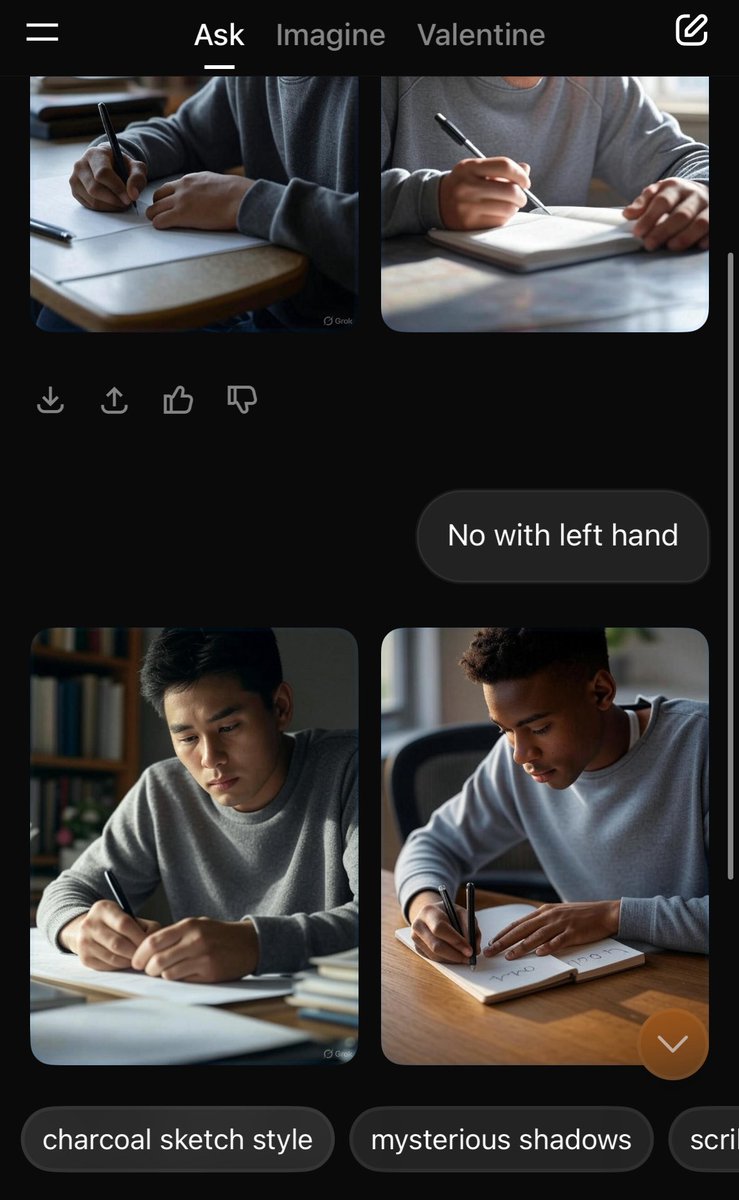 It genuinely astounded me too how challenging it is for AI to generate images of individuals writing with their left hand.