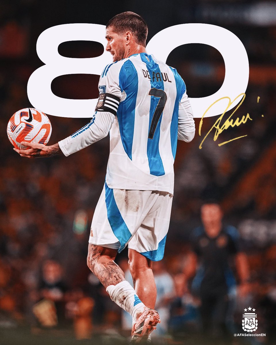Special night for Rodri ©️✨

8️⃣0️⃣ matches with Argentina!