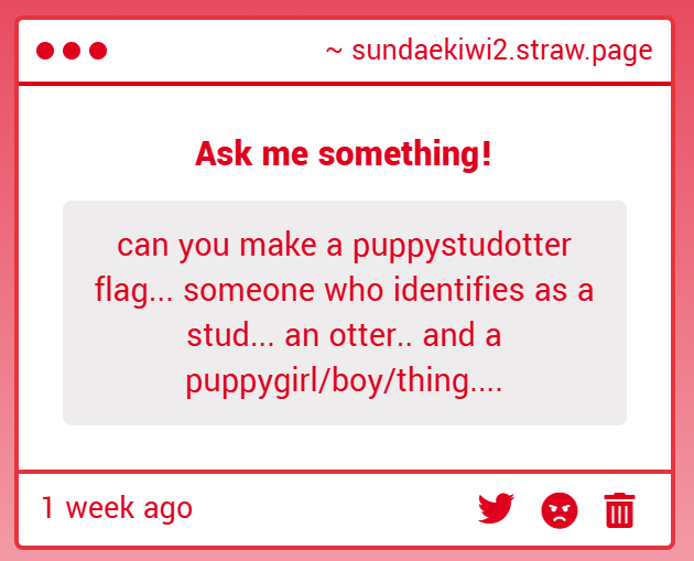 hii, sorry i dont do flag requests outside of my created terms at the moment :']