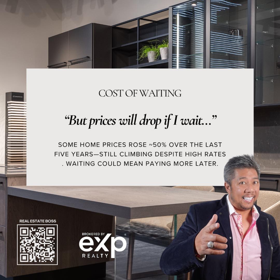 gojeff1's tweet photo. ⏳ Waiting for prices to drop? Home values jumped nearly 50% in 5 years even with higher rates. Waiting could cost more. The smartest move is finding the right strategy now. I’ll guide you with facts, not fear. https://t.co/kFFYLY0aY9