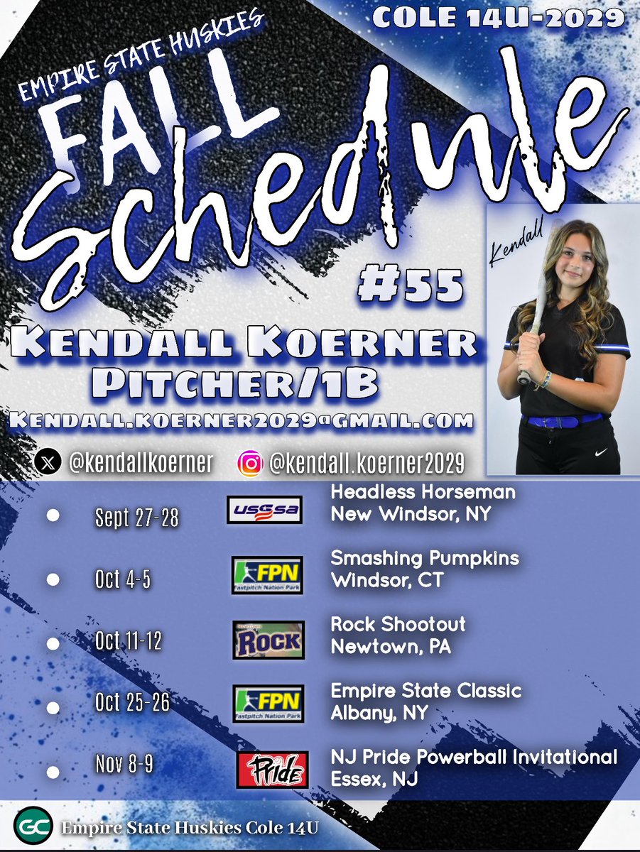 So ready for fall with my new team! Let’s go <a href="/EStateHuskies/">Empire State Huskies</a> !! <a href="/KENTct_Softball/">Kent School Softball</a>