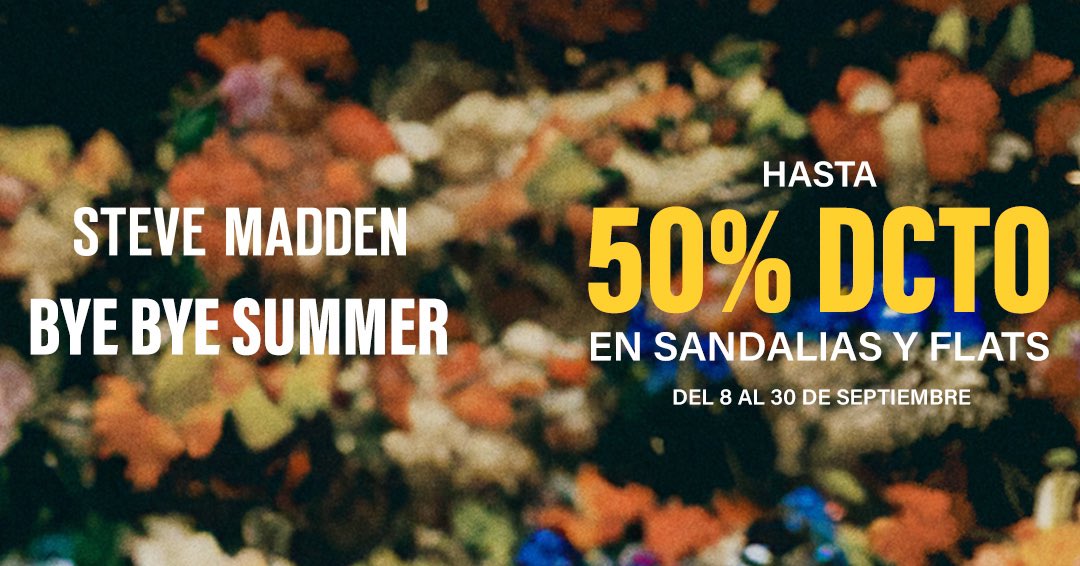 ¡Le decimos adiós al verano con descuentos que te harán estrenar!

Corre por tus favoritos en <a href="/SteveMaddenMX/">SteveMaddenMX</a> y despide la temporada con estilo.😎
#Andamar