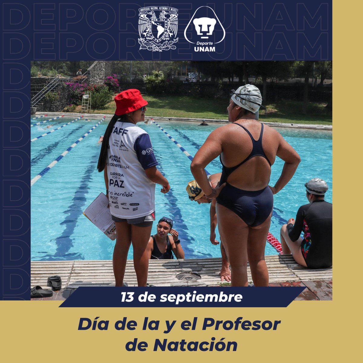 🗓️ 13 de septiembre: Día de la y el Profesor de Natación
#SoyDeporteUNAM