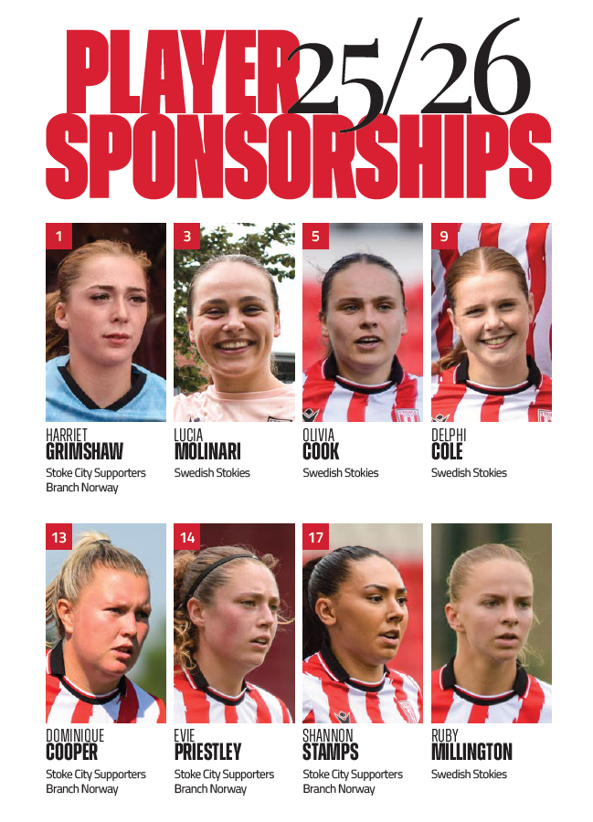 Proud sponsor of <a href="/scfc_women/">Stoke City FC Women</a>  
Up The Potters! 🔴⚪️💪