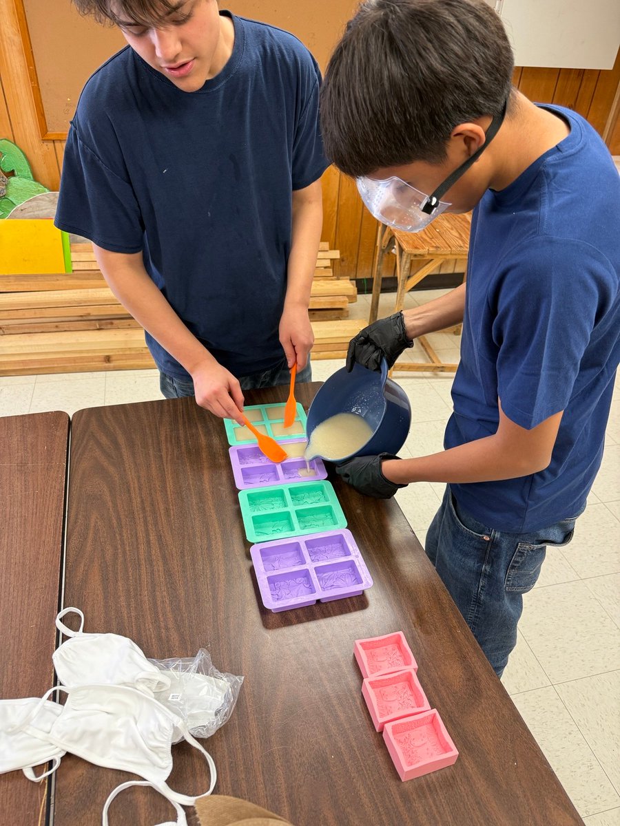 Students <a href="/IandGCenter/">I&G Center</a> prepared the first batch of #aloevera soap bars of this semester.  They will be available for sale in four weeks after they cure. We plan to make a new batch every week. <a href="/gutiexfer/">Fernando X Gutierrez</a> <a href="/McAllenISD/">McAllen ISD</a> <a href="/CityofMcAllen/">City of McAllen, TX</a>  #studentmade #soapmaking  #healthyproducts