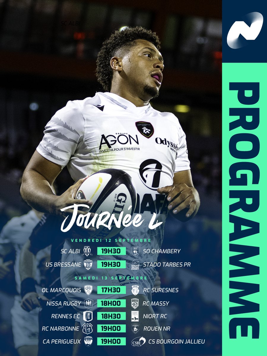 🔥🗓️ Déjà la 4e journée de #NationaleRugby demain !
Demandez le programme ! 🔽