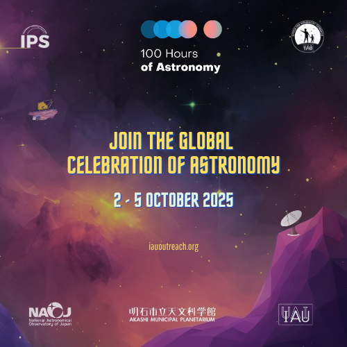 100 Hours of Astronomy is a yearly global celebration organised by the Office for Astronomy Outreach (OAO) that invites people of all ages and backgrounds to come together and connect with the night sky — and with the science that helps us understand it.

iauoutreach.org/global-project…