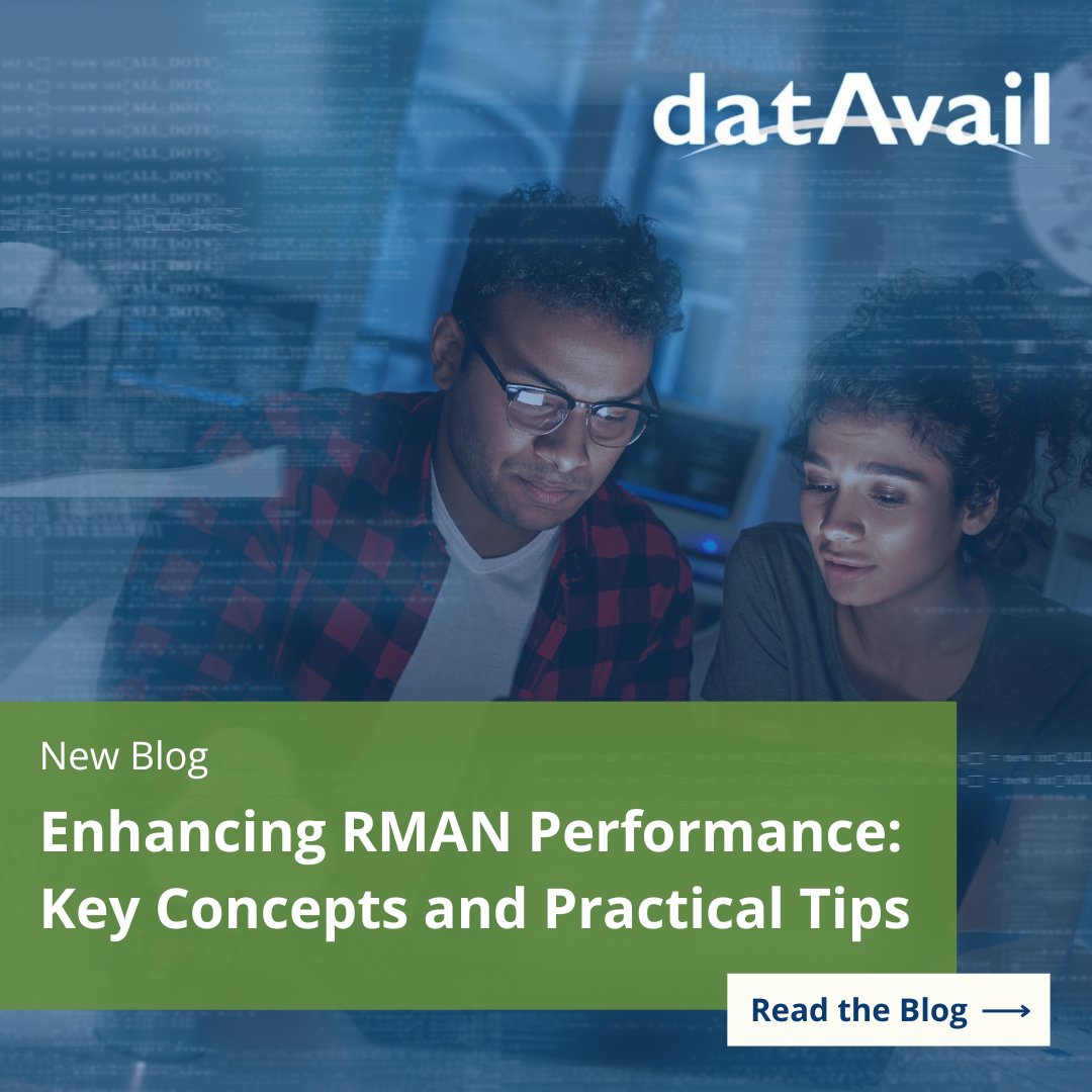 datavail's tweet image. #RMAN is vital for #Oracle backup &amp;amp; recovery, but performance issues can slow teams down. Our blog shares tips to boost RMAN efficiency—tuning channels, optimizing configs &amp;amp; using parallelism—to cut recovery time &amp;amp; improve reliability. datavail.com/blog/enhancing… 

#OracleRMAN