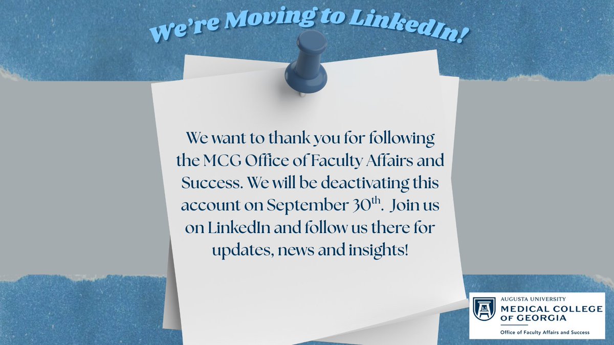 MCG Office of Faculty Affairs and Success tweet media