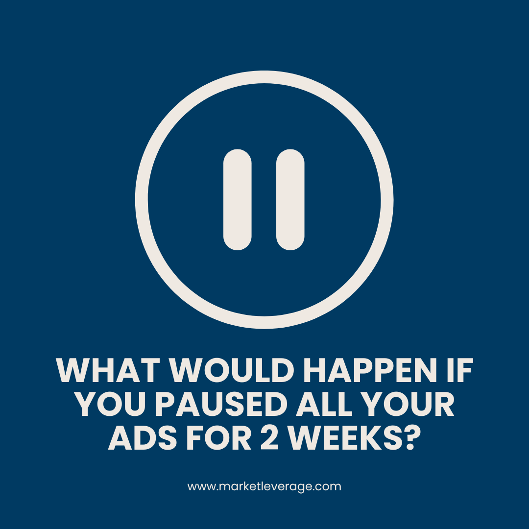 What would happen if you paused all your ads for 2 weeks? 
📉 Sales dip? 
🤷‍♂️ Nothing changes? 
🧠 You’re not sure? 
If ad spend is the only thing keeping you afloat, it’s time to fix the foundation. 

#MarketingTips #GrowthStrategy #PaidAds
