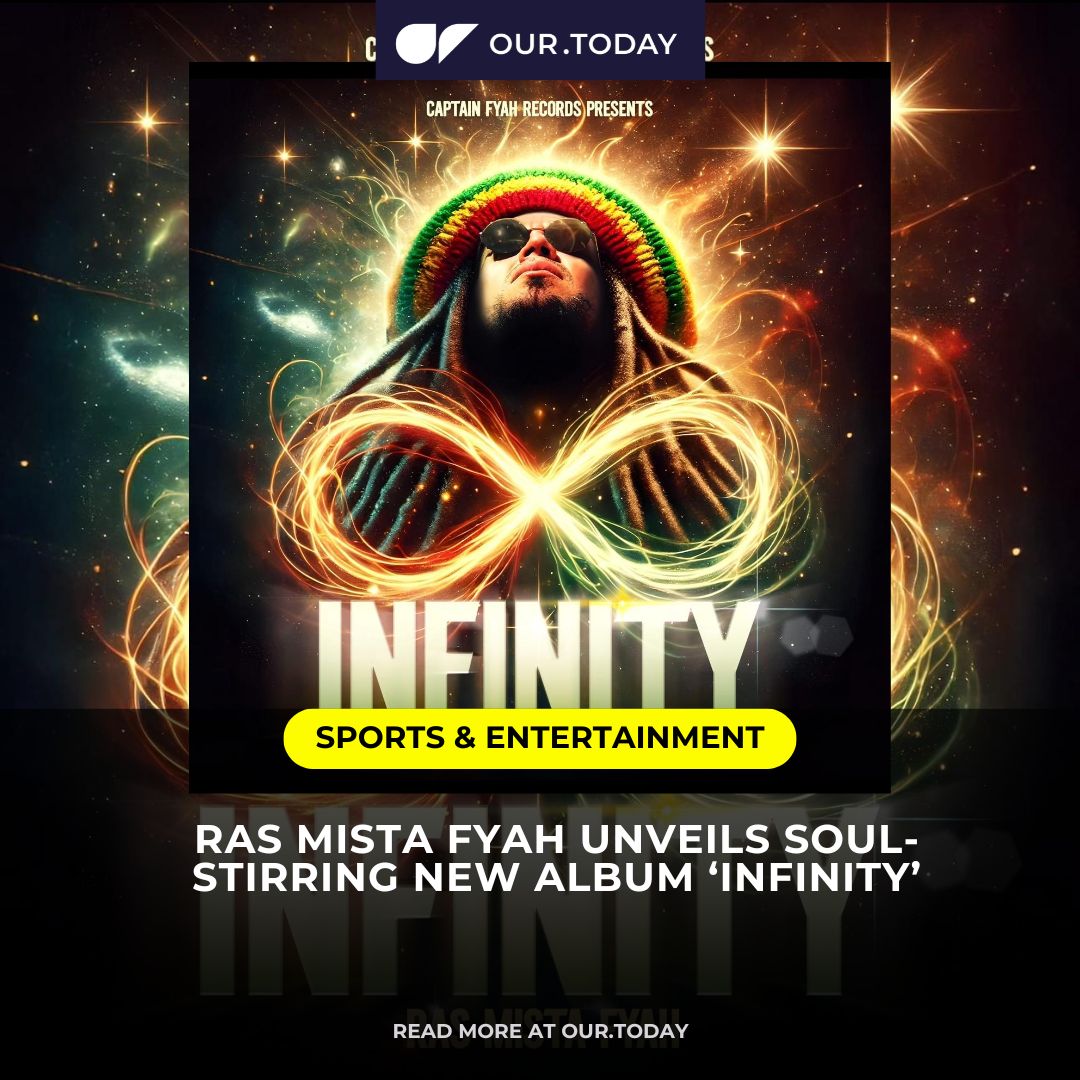 Ras Mista Fyah unveils soul-stirring new album ‘Infinity’

Read more:
bit.ly/42fXADm

Photo: Contributed

Follow us:
FB: facebook.com/our.today.news
YT: OurToday
X: Our_Today_News
IG: <a href="/our/">DaniEL</a>.today

#news #Trending #OTEntertainment #Jamaica #entertainment #ourtoday