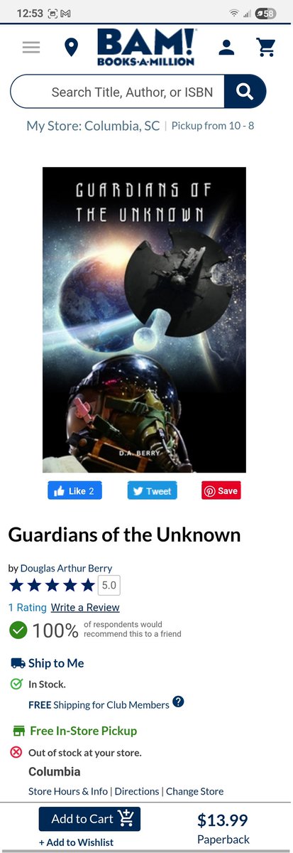 Haven't posted about my Sci-Fi novel in a bit....two fighter pilots that get thrown in the middle of a Galactic turf war!!
Available on Amazon and Books-a-million!!!!!!