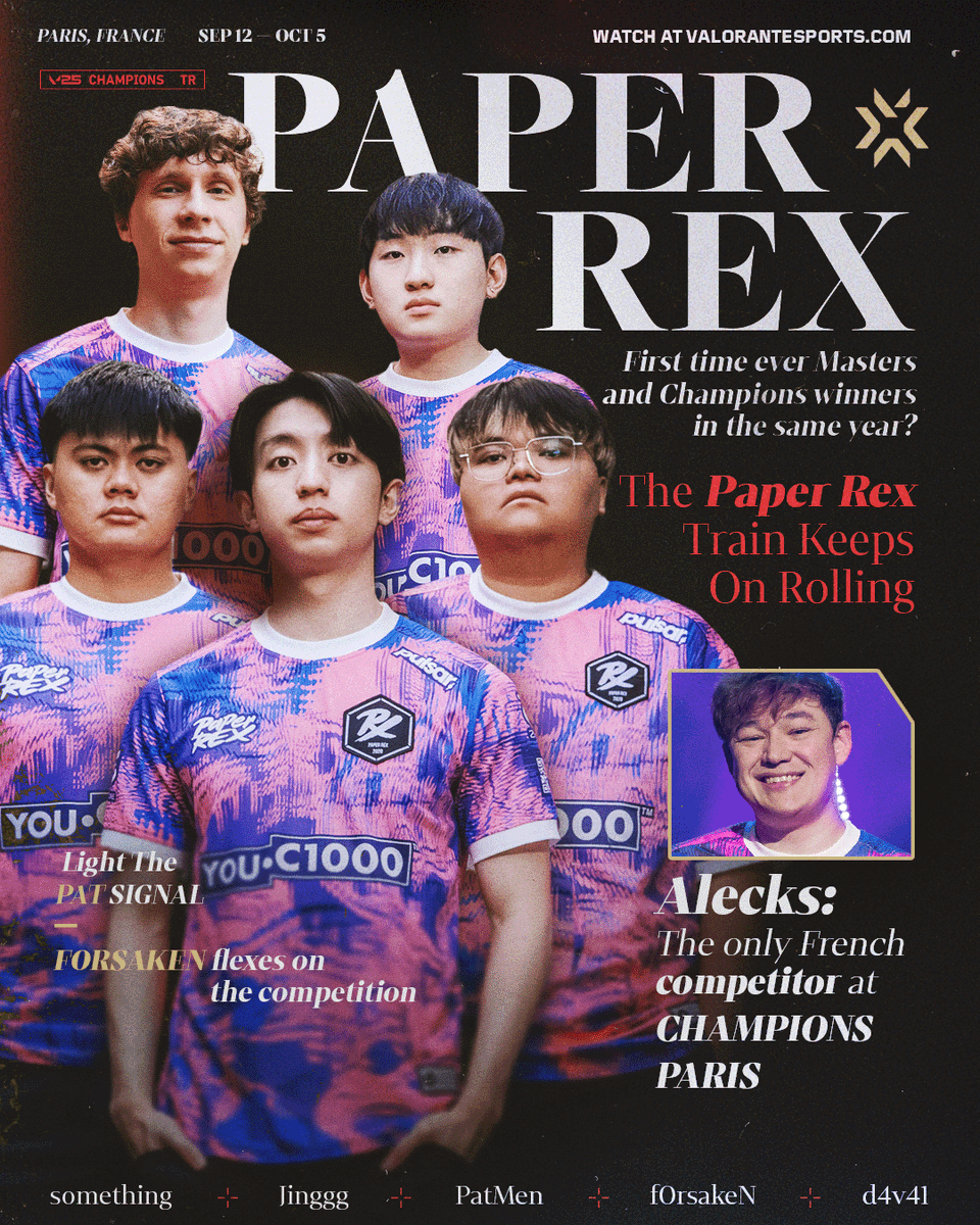 ValorantEsports's tweet image. The @pprxteam train is full steam ahead as the Top Seed from Pacific at #VALORANTChampions Paris!