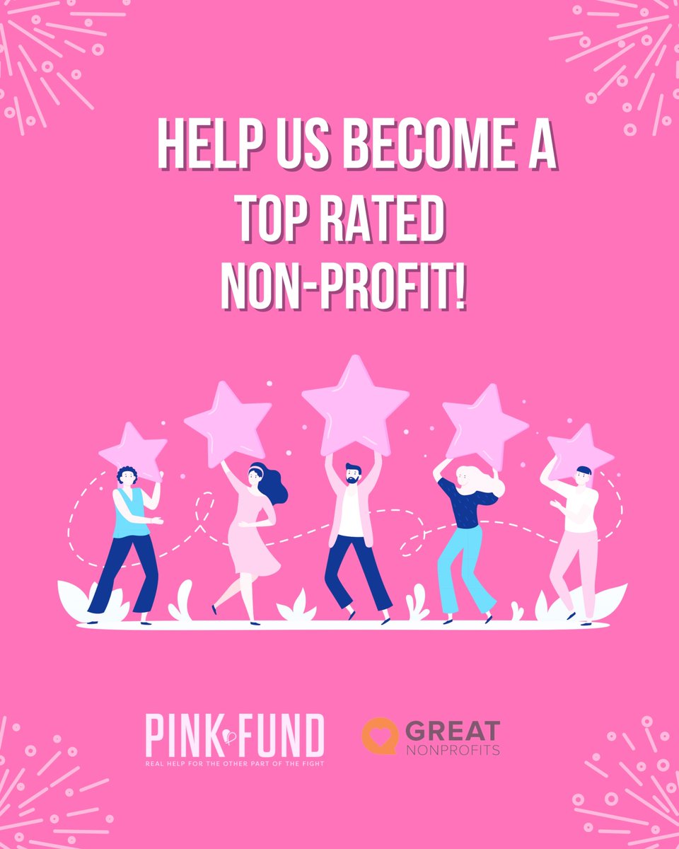 We need your help! 💗 Take a minute to leave us a 5-star review on Great Nonprofits. Your words can help Pink Fund be recognized as a Top-Rated Nonprofit and reach more patients in need. 🌟

Tap here: greatnonprofits.org/org/the-pink-f…
