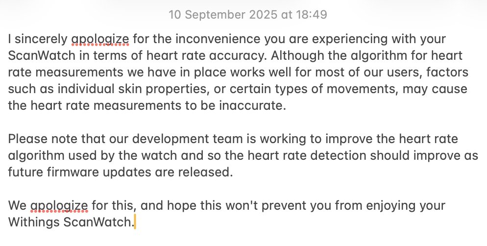 trjg's tweet photo. Reply from Customer Services: HR readings aren't accurate for everyone but enjoy your watch anyway! How, if the data is so wrong? Apple &amp; Garmin don't have a problem with my wrist. What a waste of time. Returned. https://t.co/ahzcVzqbgJ