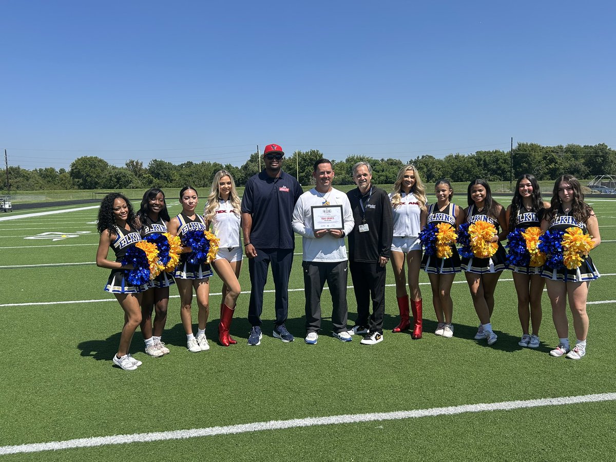 FBISDAthletics's tweet image. Congratulations to Coach Grimes for being named Houston Texans Coach of the Week! Well deserved!! Let’s go Knights!!