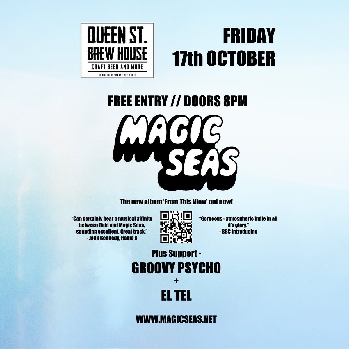magic_seas's tweet photo. COLCHESTER! We're really excited to be returning to @qsbcol on Friday 17th October - along with support from @groovypsychoSMT and @ElTel !

#dreampop #indie #queenstbrewhouse #colchester #newmusic https://t.co/bGi6EFVaYy